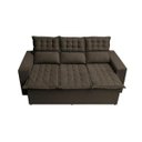 Ver imagem 5 de Sofá 3 Lugares Retrátil e Reclinável Cama Inbox Slim 2,00M Velusoft Café