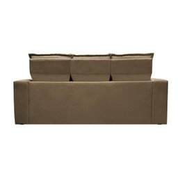Conjunto de Sofá 3 e 2 Lugares Retrátil e Reclinável Cama Inbox Slim 2,00x1,50M Velusoft Castor - 6