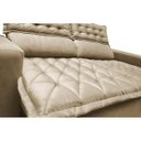 Ver imagem 2 de Conjunto de Sofá 3 e 2 Lugares Retrátil e Reclinável Cama Inbox Slim 2,00x1,50M Velusoft Bege