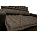 Ver imagem 2 de Conjunto de Sofá 3 e 2 Lugares Retrátil e Reclinável Cama Inbox Slim 2,00x1,50M Velusoft Café