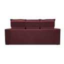 Ver imagem 6 de Conjunto de Sofá 3 e 2 Lugares Retrátil e Reclinável Cama Inbox Slim 2,00x1,50M Velusoft Vinho
