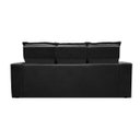 Ver imagem 2 de Conjunto de Sofá 3 e 2 Lugares Retrátil e Reclinável Cama Inbox Slim 2,00x1,50M Velusoft Preto