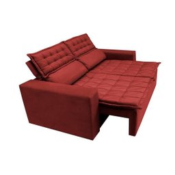 Conjunto de Sofá 3 e 2 Lugares Retrátil e Reclinável Cama Inbox Slim 2,00x1,50M Velusoft - 8