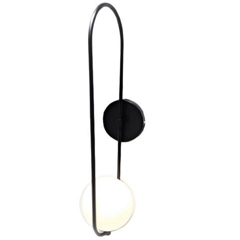 Arandela Luminária de Parede Jabuticaba Alamin- Le21/1m-preto