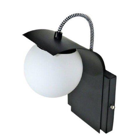 Arandela Luminária de Parede Sfera Jabuticaba-alamin Le16/1p-preto