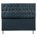 Ver imagem 1 de Cabeceira King 1,95m Madrid Suede Azul Marinho - Pallazio