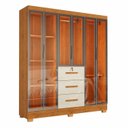 Ver imagem 2 de Guarda-Roupa 6 Portas Reflecta com 3 Gavetas Natural Off White Yescasa
