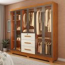 Ver imagem 1 de Guarda-Roupa 6 Portas Reflecta com 3 Gavetas Natural Off White Yescasa