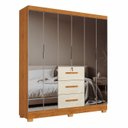 Ver imagem 3 de Guarda-Roupa 6 Portas Reflecta com 3 Gavetas Natural Off White Yescasa