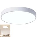 Ver imagem 4 de Luminaria Plafon Sobrepor Moderno Led 3 Tons Teto Decoração Iluminação Escritorio Empresa Sala Quart