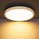 Ver imagem 6 de Luminaria Plafon Sobrepor Moderno Led 3 Tons Teto Decoração Iluminação Escritorio Empresa Sala Quart