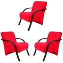 Ver imagem 1 de Kit 3 Poltronas Decorativas 1 Lugar Santa Rita Sued Vermelho