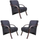 Ver imagem 1 de Kit 3 Poltronas Decorativas 1 Lugar Santa Rita Sued Grafite