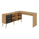 Ver imagem 7 de Mesa de Manicure Profissional de Canto em L com 3 Gavetas Jady Multimóveis Mp6042 Madeirado/preto