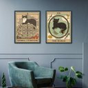 Ver imagem 1 de Kit 2 Quadros Cartas Tarot - Gatos 24x18cm:madeira Branca