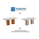 Ver imagem 4 de Conjunto: Mesa Sala Jantar Maldivas C/ Tampo Madeirado C/ Vidro Canto Curvo 180x90cm e 6 Cadeiras