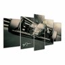 Quadro 5 Peças Carro Corrida Formula 1 Piloto Brasil Mosaico - 1