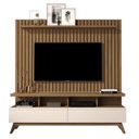 Ver imagem 2 de Rack com Painel Ripado para TV até 60 Polegadas MDF 166CMX135CM Pés em Madeira Maciça Real Vivare Wood 1.6
