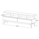 Ver imagem 3 de Rack com Painel Ripado para TV até 60 Polegadas MDF 166CMX135CM Pés em Madeira Maciça Real Vivare Wood 1.6