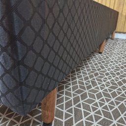 Base Box Queen Somier Preta 158x198x25 + Pés - 2