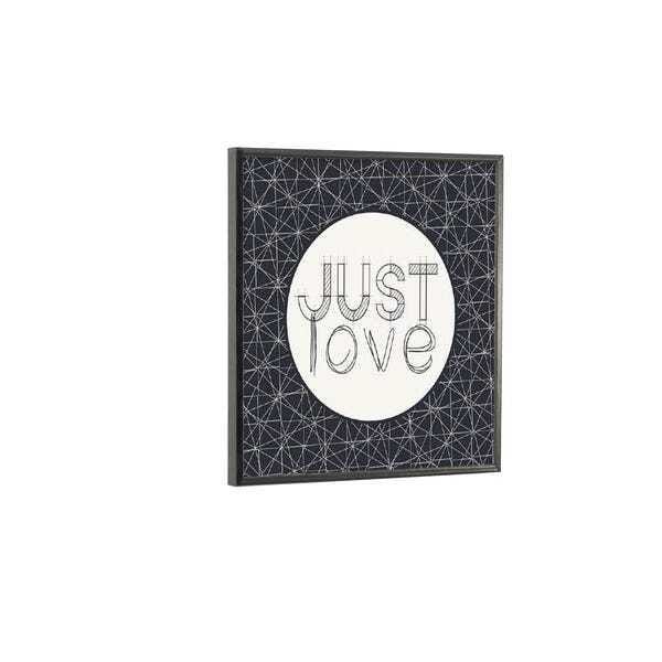 Quadro Decorativo Barcelona Just Love Cinza 30x30cm - 3