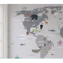 Ver imagem 2 de Papel de parede mapa mundi infantil safári para quarto de bebê M² PP100
