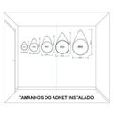 Ver imagem 4 de Espelho Decorativo Adnet Aro Aço Corten com Alça Preta 20cm de Diâmetro