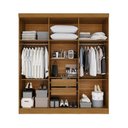 Ver imagem 6 de Guarda-Roupa Casal Modulado Canto com Espelho 11 Portas 4 Gavetas Multimóveis Cinamomo