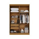 Ver mais imagens de Guarda-Roupa Casal Modulado Canto com Espelho 11 Portas 4 Gavetas Multimóveis Cinamomo