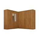 Ver imagem 2 de Guarda-Roupa Casal Modulado Canto com Espelho 11 Portas 4 Gavetas Multimóveis Cinamomo