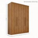 Ver imagem 5 de Guarda-Roupa Casal Modulado Canto com Espelho 11 Portas 4 Gavetas Multimóveis Cinamomo