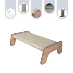 Arranhador Gato Piso Reto Corda Sisal em Mdf - 2