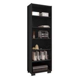 Kit 4 Gaveteiros para Escritório Gávea com Chave e 4 Livreiros Office Preto Fosco – Móveis Leão - 5