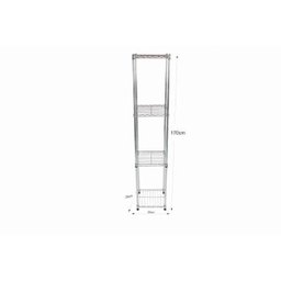 Estante de Aço Cromado com 4 Prateleiras Rack Aramados 1005 - 3