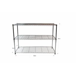 Estante de Aço Cromado com 3 Prateleiras Rack Aramados 1039 - 2