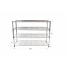 Estante de Aço Cromado com 4 Prateleiras Rack Aramados 1040 - 2