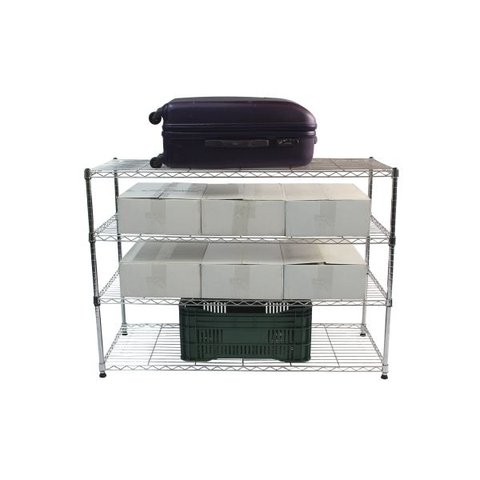 Estante de Aço Cromado com 4 Prateleiras Rack Aramados 1040