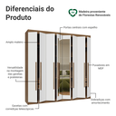 Ver imagem 5 de Guarda-roupa Casal 8 Portas Batentes com Espelho Venus Madesa