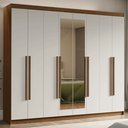 Ver imagem 1 de Guarda-roupa Casal 8 Portas Batentes com Espelho Venus Madesa