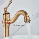 Ver imagem 2 de Torneira Pia Alta Monocomando Bronze Retrô Elegante Fosco