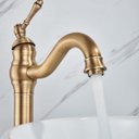 Ver imagem 5 de Torneira Pia Alta Monocomando Bronze Retrô Elegante Fosco