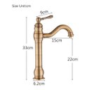 Ver imagem 7 de Torneira Pia Alta Monocomando Bronze Retrô Elegante Fosco