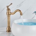 Ver imagem 4 de Torneira Pia Alta Monocomando Bronze Retrô Elegante Fosco