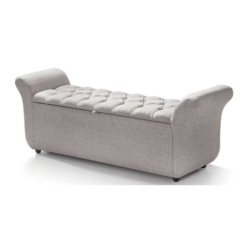 Recamier com Baú Retrô 0,88cm em Tecido Tipo Veludo