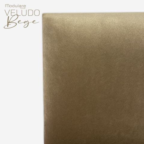 Cabeceira Estofada Kit com 18 Placas 30x40cm:veludo Bege