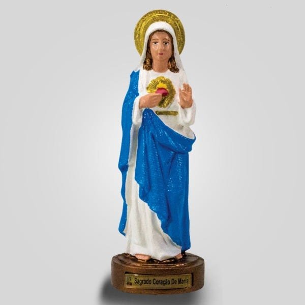 Imagem De Sagrado Coração De Maria 20cm Inquebrável - 4