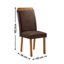 Ver imagem 3 de Mesa de Jantar Eloise 180cm Tampo MDF Vidro Canto Copo com 6 Cadeiras Aline