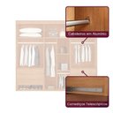 Ver imagem 5 de Guarda-Roupa 100% MDF 6 Portas 6 Gavetas com Pés Istambul Off White/Marromle