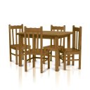 Ver imagem 1 de Conjunto de Mesa Mônaco com 4 Cadeiras Imbuia
