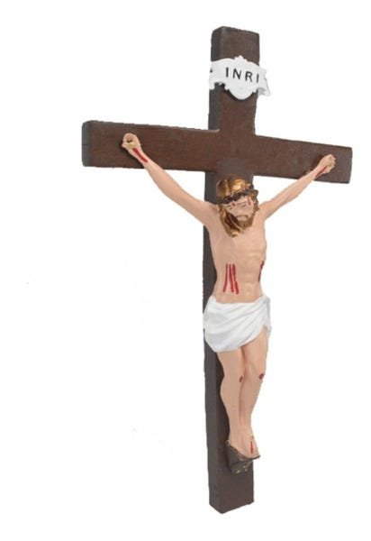 Imagem Crucifixo De Parede 39cm Inri Inquebrável - 3